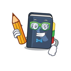 Sticker - A picture of Student phone book character holding pencil