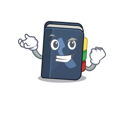 Poster - Happy confident Successful phone book cartoon character style