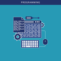 web site design development program coding concept