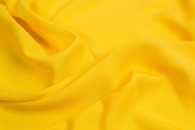 Fabric Suit Fold Top View. Yellow Textile