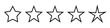 Star vector outline icons isolated. Set of black stroke stars icons. Flat decoration collection.
