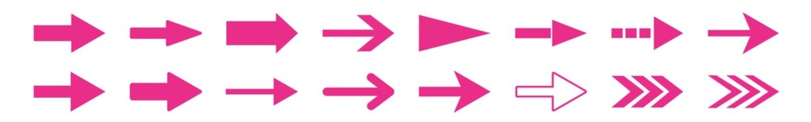 Wall Mural - arrow icon pink | arrows | infographic illustration | direction symbol | pointer logo | up sign | is