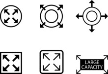 Large Capacity Icon, Expand Icon