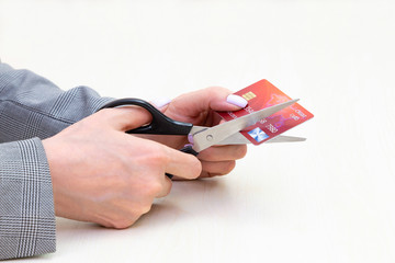 Cutting a credit card