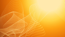 Dot Orange Wave Light Screen Gradient Texture Background. Abstract  Technology Big Data Digital Background. 3d Rendering.
