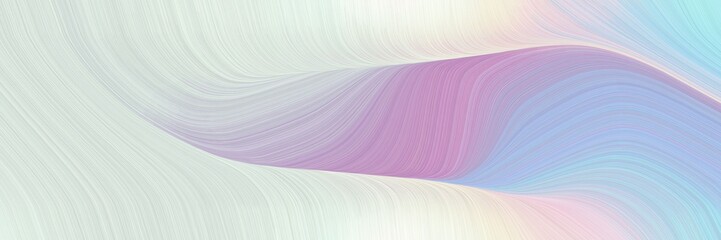 Aufkleber - artistic designed horizontal banner with light gray, pastel violet and light steel blue colors. dynamic curved lines with fluid flowing waves and curves