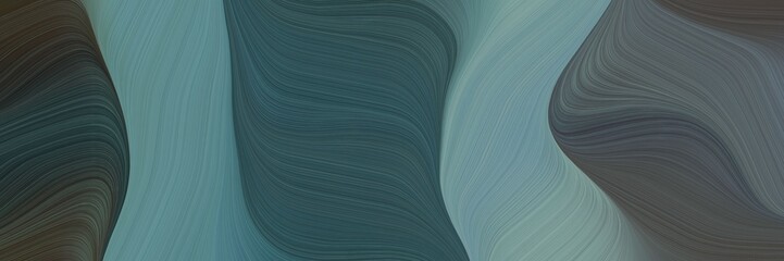 Aufkleber - flowing header with dark slate gray, light slate gray and very dark green colors. dynamic curved lines with fluid flowing waves and curves