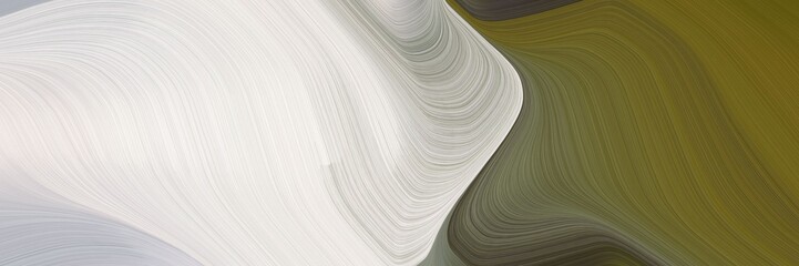 Aufkleber - moving banner with light gray, dark olive green and gray gray colors. dynamic curved lines with fluid flowing waves and curves