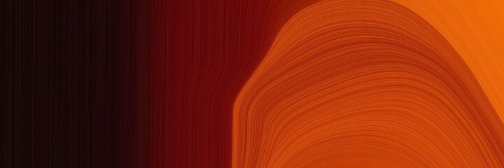 Aufkleber - decorative header design with coffee, firebrick and dark red colors. dynamic curved lines with fluid flowing waves and curves