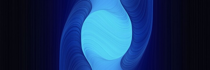 Aufkleber - flowing designed horizontal header with black, medium turquoise and midnight blue colors. dynamic curved lines with fluid flowing waves and curves