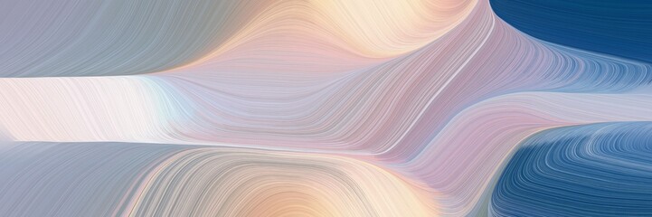 Fototapete - dynamic banner with silver, ash gray and teal blue colors. dynamic curved lines with fluid flowing waves and curves