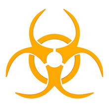 Symbol Biohazard On White Background. Isolated 3D Illustration