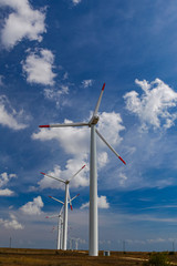 Wind generators. Green electricity. Cape Kaliakra, Bulgaria. Black Sea.