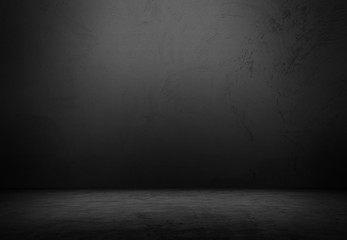 Wall Mural - black wall room background the surface of the brick dark jagged. abstract black wall empty room back