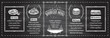 © LP Design - Chalkboard barbecue menu template - steaks, burgers, sandwiches, side dishes