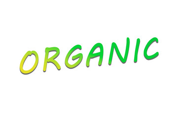 eco organic text on background