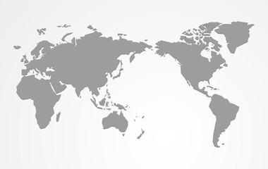 Wall Mural - background for infographic gray blank world map with swapped continents