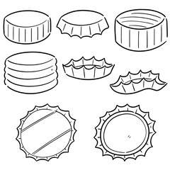 Wall Mural - vector set of bottle cap