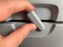 Generic Airplane Seat Table Tray Latch In Upright Closed Position