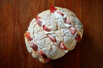 Sticker - Strawberry and whipped cream bread 