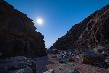 Wall Mural - majestic mountains, moon and stars
