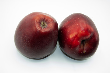 isolated red apples on a white background