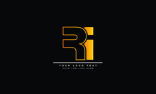 RI ,IR ,R ,I  Letter Logo Design With Creative Modern Trendy Typography