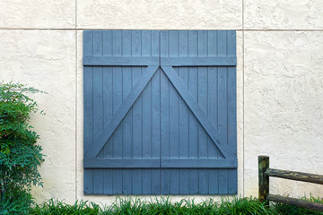 blue farm barn silo door stone building storage painted doors rural rustic farming silage structure