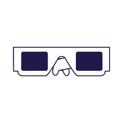 Wall Mural - 3D glasses icon, flat design