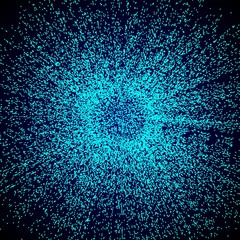 Wall Mural - dynamic particles build a blue cosmic vortex.
