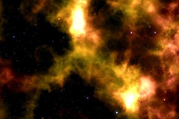 Wall Mural - Background with multiple colored space nebula design