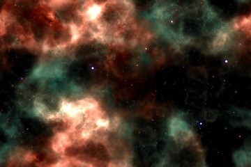 Wall Mural - Background with multiple colored space nebula design