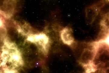 Wall Mural - Background with multiple colored space nebula design