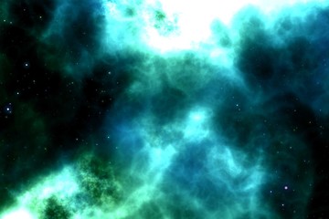 Wall Mural - Background with multiple colored space nebula design