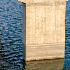 Canvas Print - Square The pier of abutment of a springer bridge that supports the span of the deck