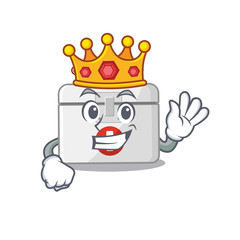 Sticker - A stunning of first aid kit stylized of King on cartoon mascot style