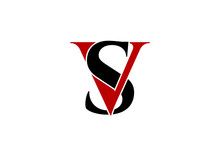 Letter VS Simple Logo Design Vector