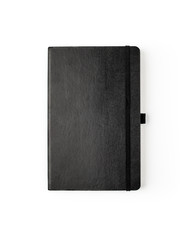 blank black cover closed notebook mockup