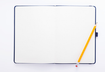 Wall Mural - notepad or notebook paper at white background