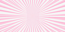 Pink White Light Line Comic Star Vector Presentation Background Design.