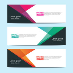 Wall Mural - vector abstract design web banner template. web design elements - header design. abstract geometric 