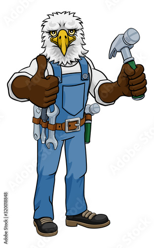 An eagle cartoon animal mas...