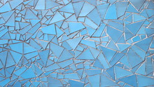 Full Frame Shot Of Blue Patterned Wall