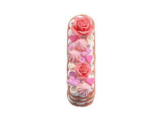 Sticker -  Сake with roses font