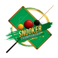 Wall Mural - Vector of snooker championship label, logo and badge design. Sport concept