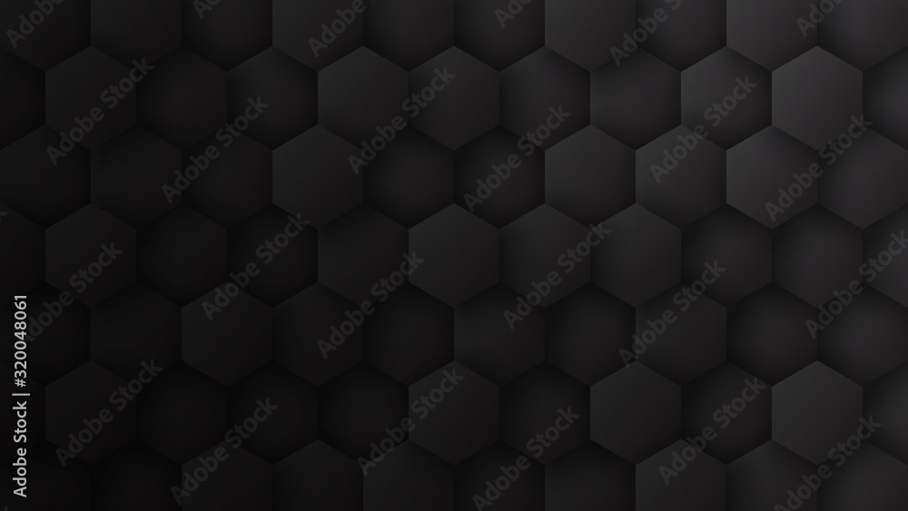 3d Hexagon Pattern Dark Gray Abstract Technological Minimalist Background Tech Scientific Concept Hexagonal Blocks Structure Darkness Wide Wallpaper In Ultra High Definition Quality Stock Gamesageddon