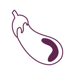 Poster - fresh eggplant vegetable isolated icon