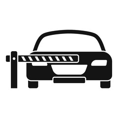 Sticker - Car parking barrier icon. Simple illustration of car parking barrier vector icon for web design isolated on white background