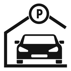 Poster - Public car parking icon. Simple illustration of public car parking vector icon for web design isolated on white background