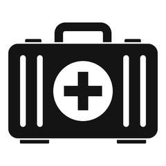 Sticker - First aid kit icon. Simple illustration of first aid kit vector icon for web design isolated on white background